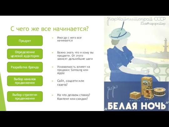 С чего же все начинается? Иногда с него все начинается Продукт Определение