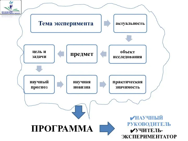 ПРОГРАММА НАУЧНЫЙ РУКОВОДИТЕЛЬ УЧИТЕЛЬ-ЭКСПЕРИМЕНТАТОР