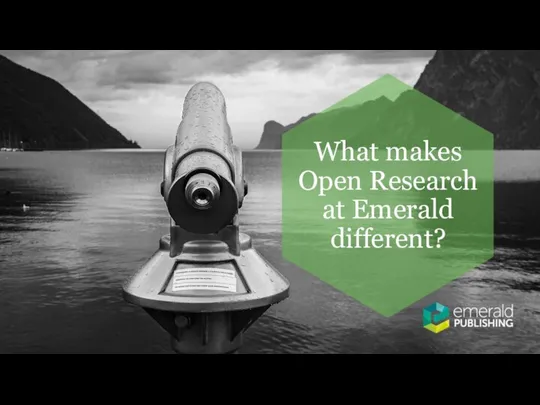 What makes Open Research at Emerald different?