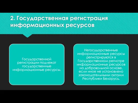 2. Государственная регистрация информационных ресурсов