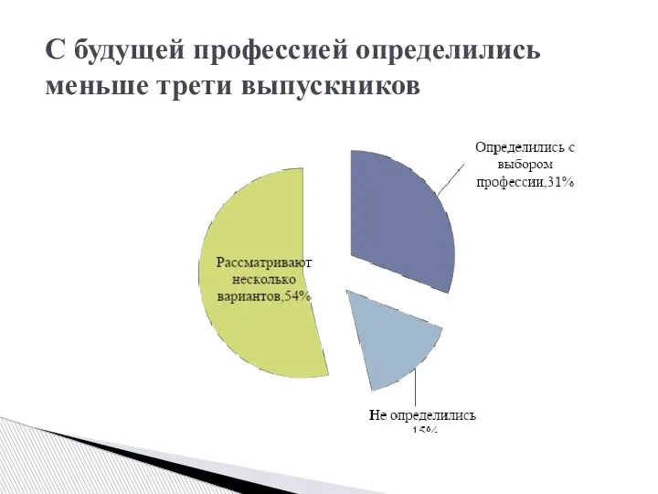 С будущей профессией определились меньше трети выпускников