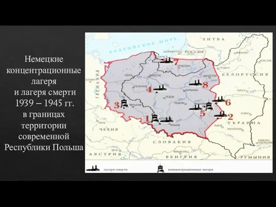 Немецкие концентрационные лагеря и лагеря смерти 1939 – 1945 гг. в границах территории современной Республики Польша