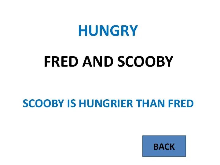 BACK HUNGRY FRED AND SCOOBY SCOOBY IS HUNGRIER THAN FRED