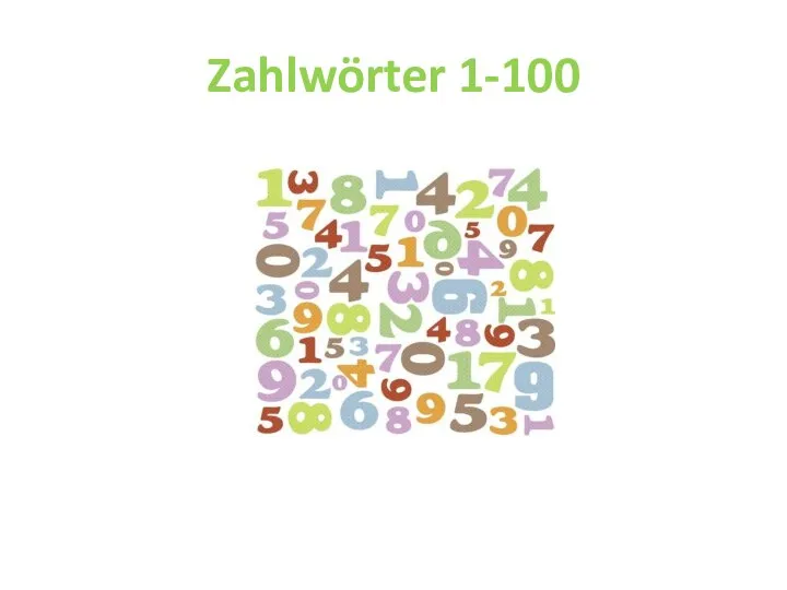 Zahlwörter 1-100