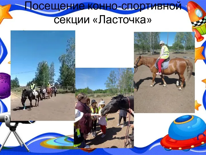 Посещение конно-спортивной секции «Ласточка»