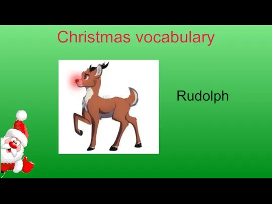Christmas vocabulary Rudolph