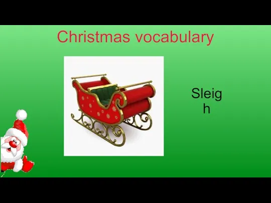 Christmas vocabulary Sleigh