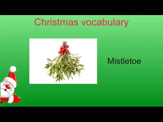 Christmas vocabulary Mistletoe