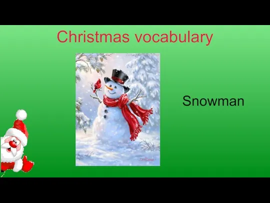Christmas vocabulary Snowman
