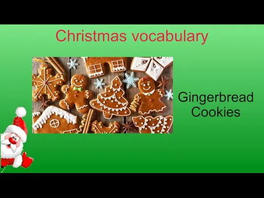 Christmas vocabulary Gingerbread Cookies