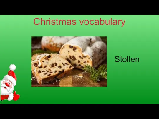 Christmas vocabulary Stollen