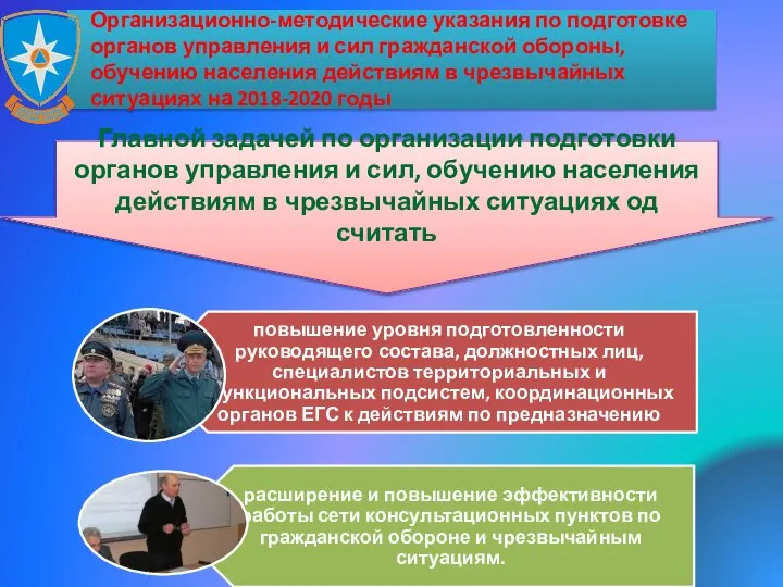 Организационно-методические указания по подготовке органов управления и сил гражданской обороны, обучению населения