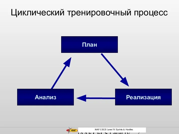 IAAF CECS Level IV Middle and Long Distance Циклический тренировочный процесс План