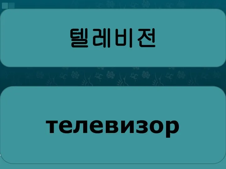 텔레비전 телевизор