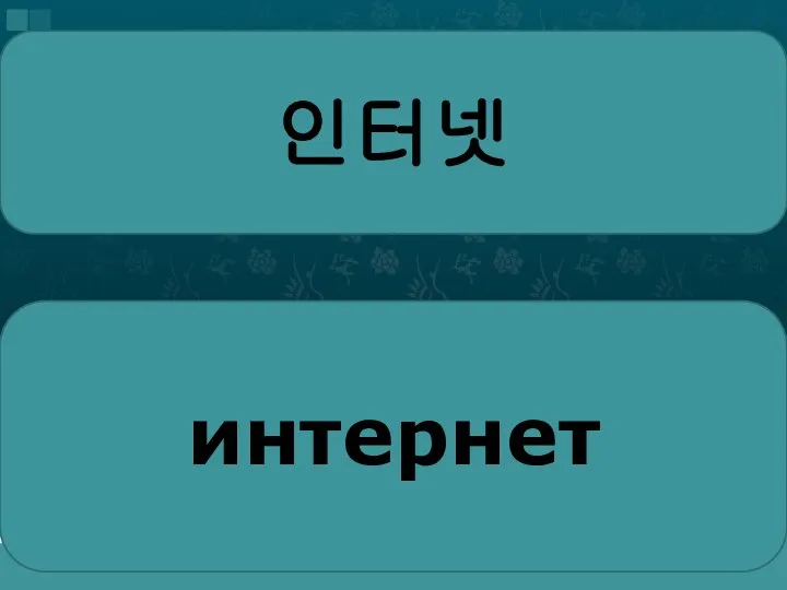 인터넷 интернет