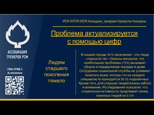 Проблема актуализируется с помощью цифр Людям старшего поколения тяжело В нашем городе