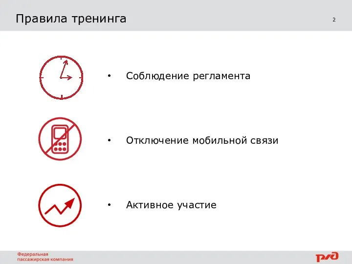 2 Правила тренинга Соблюдение регламента Отключение мобильной связи Активное участие