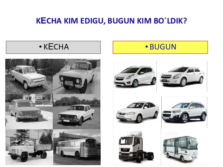 KЕCHA KIM EDIGU, BUGUN KIM BO`LDIK? KЕCHA BUGUN