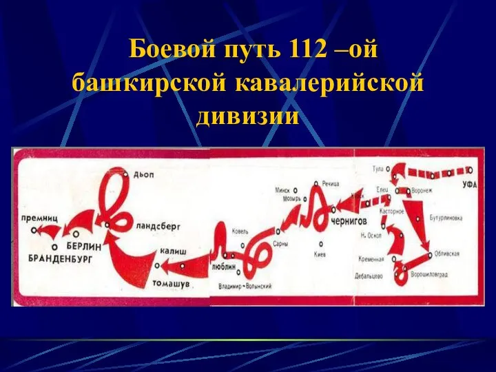 Боевой путь 112 –ой башкирской кавалерийской дивизии