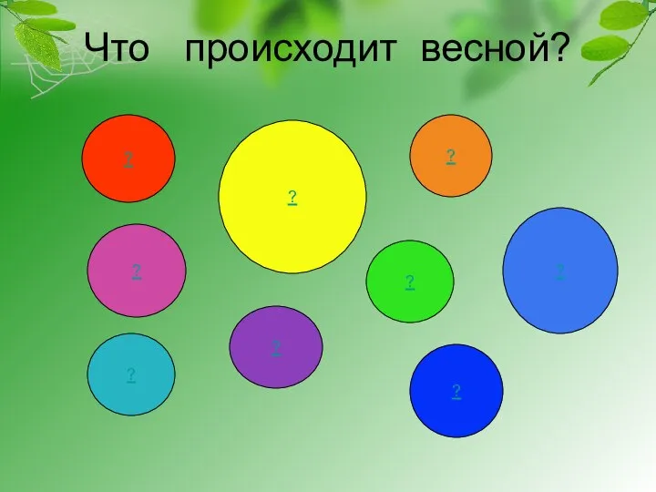 Что происходит весной? ? ? ? ? ? ? ? ? ?