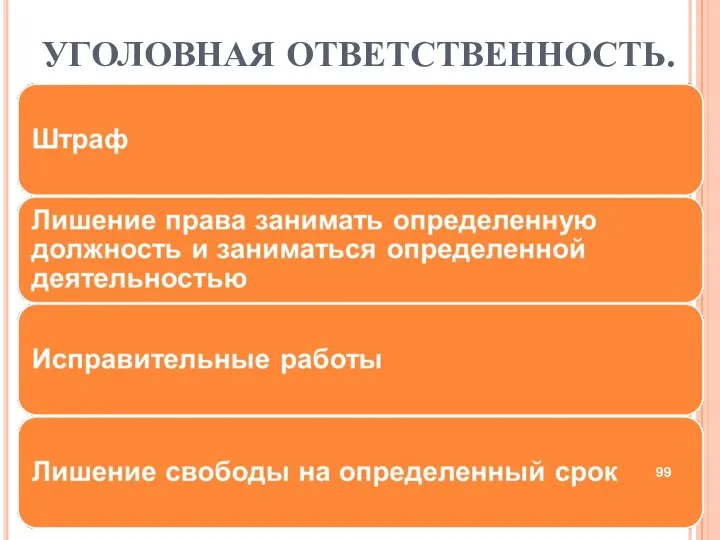 УГОЛОВНАЯ ОТВЕТСТВЕННОСТЬ.