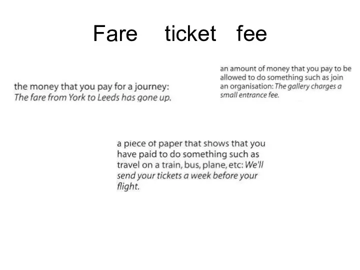 Fare ticket fee