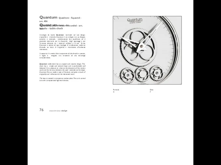 incantesimo design 76 Quantum Quadrato - Squared - art. 406 Quantum Tondo