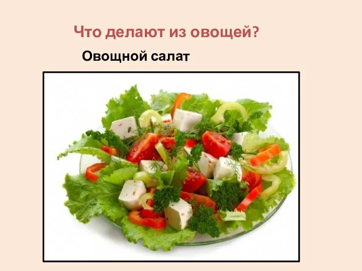 Что делают из овощей? Овощной салат