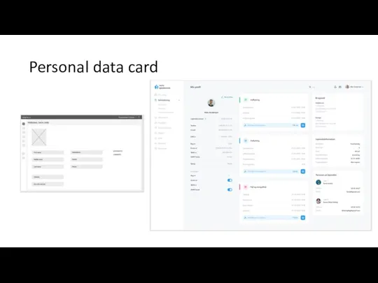 Personal data card