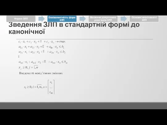 Зведення ЗЛП в стандартній формі до канонічної