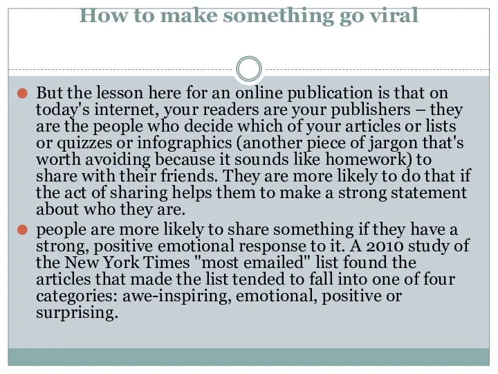 How to make something go viral But the lesson here for an