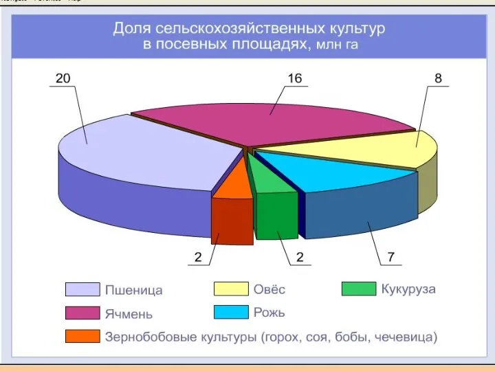 Ведущая отрасль растениеводства – зерновое хозяйство.