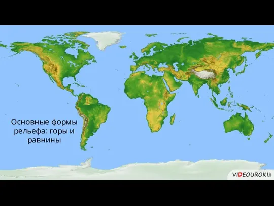 Основные формы рельефа: горы и равнины