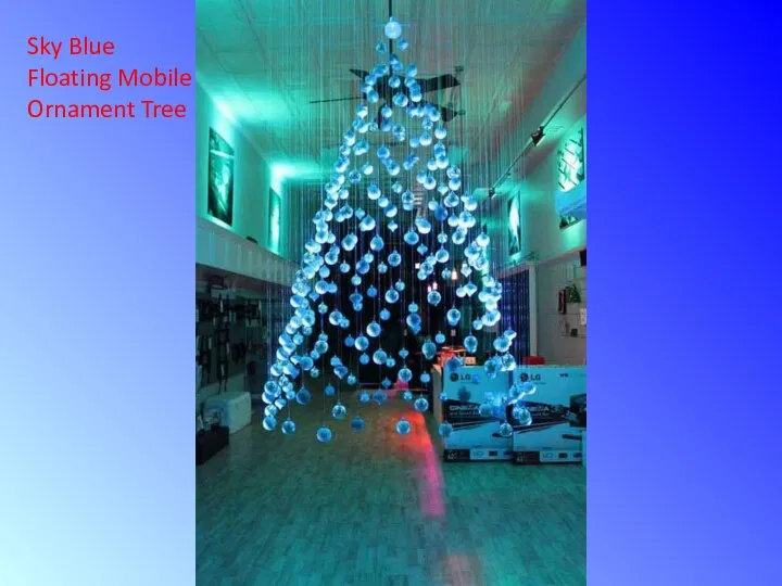 Sky Blue Floating Mobile Ornament Tree