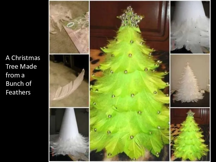 A Christmas Tree Made from a Bunch of Feathers