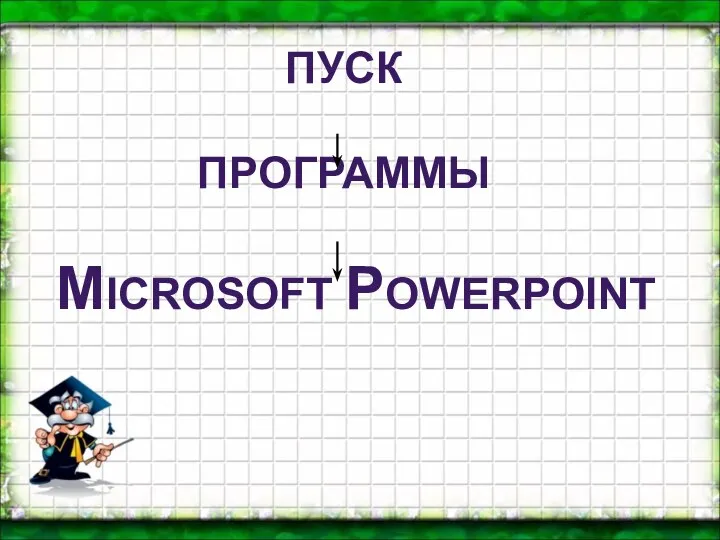 ПУСК ПРОГРАММЫ MICROSOFT POWERPOINT