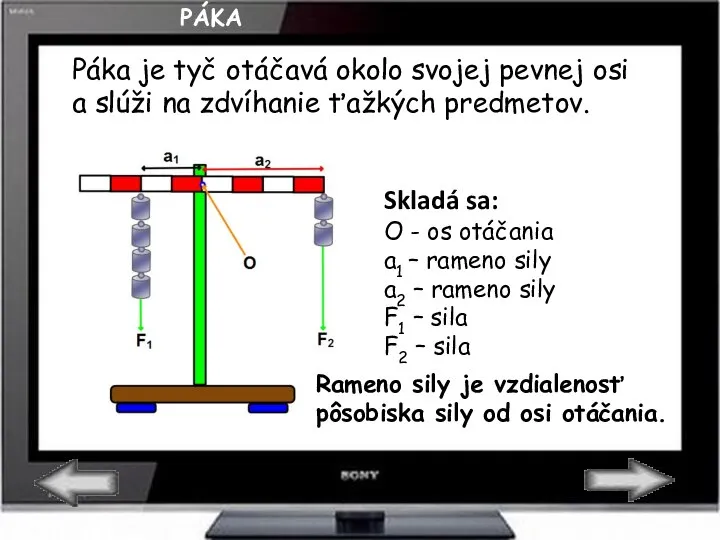 Páka je tyč otáčavá okolo svojej pevnej osi a slúži na zdvíhanie