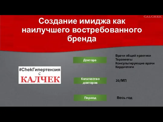 Создание имиджа как наилучшего востребованного бренда Врачи общей практики Терапевты Консультирующие врачи