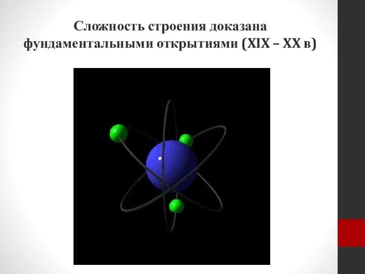 Сложность строения доказана фундаментальными открытиями (XIX – XX в)