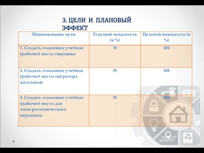 3. ЦЕЛИ И ПЛАНОВЫЙ ЭФФЕКТ