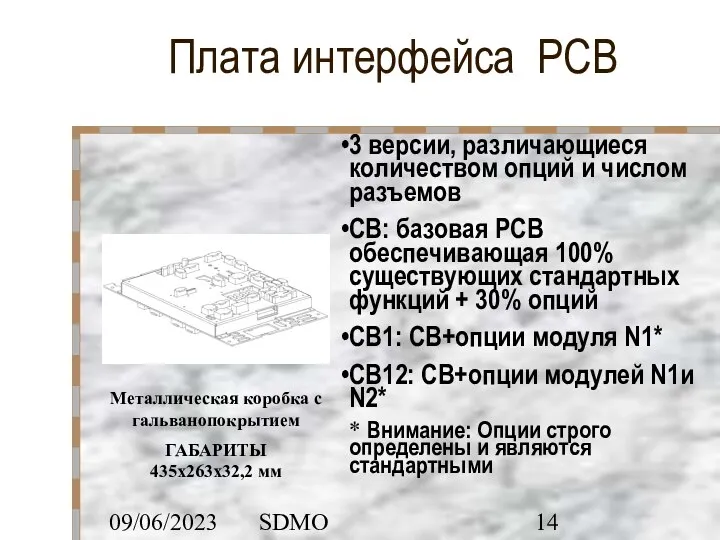 09/06/2023 SDMO Плата интерфейса PCB 3 версии, различающиеся количеством опций и числом