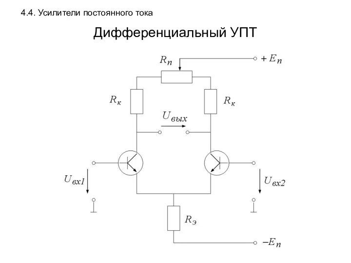 4.4. Усилители постоянного тока Дифференциальный УПТ