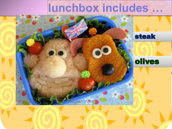 British lunchbox includes … steak olives