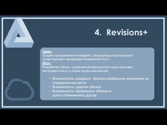 4. Revisions+ Цель: Создать программный интерфейс, расширяющий функционал существующего менеджера Изменений в