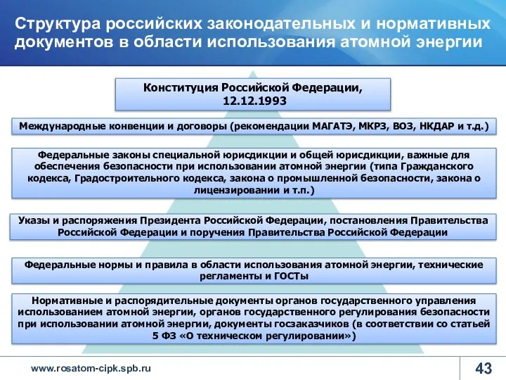 Конституция Российской Федерации, 12.12.1993 Федеральные нормы и правила в области использования атомной