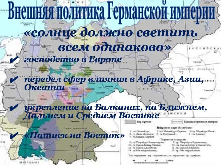 «солнце должно светить всем одинаково» господство в Европе передел сфер влияния в