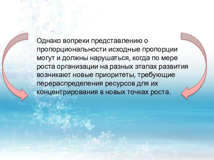 Однако вопреки представлению о пропорциональности исходные пропорции могут и должны нарушаться, когда