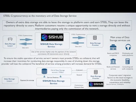 STEEL Cryptocurrency as the monetary unit of Data Storage Service Owners of