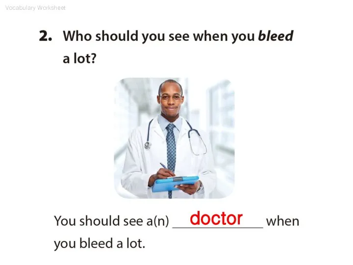 Vocabulary Worksheet doctor