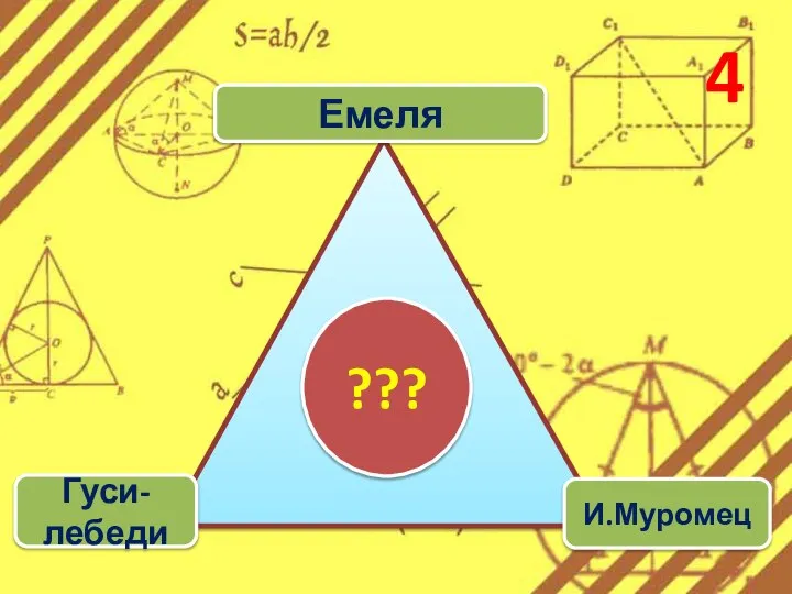 4 Емеля Гуси-лебеди И.Муромец ???